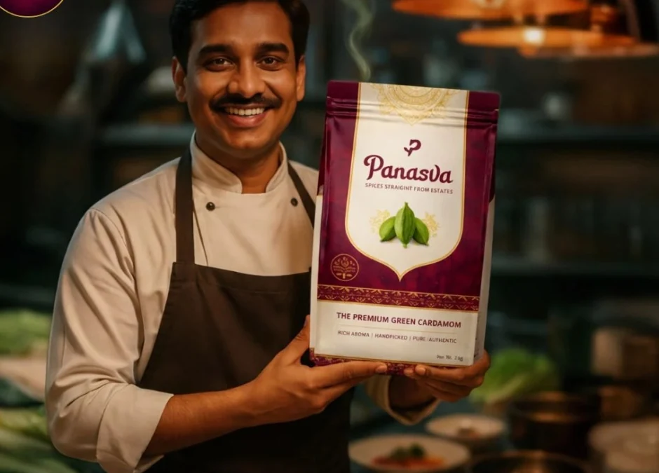 A cook with a pack of Panasva