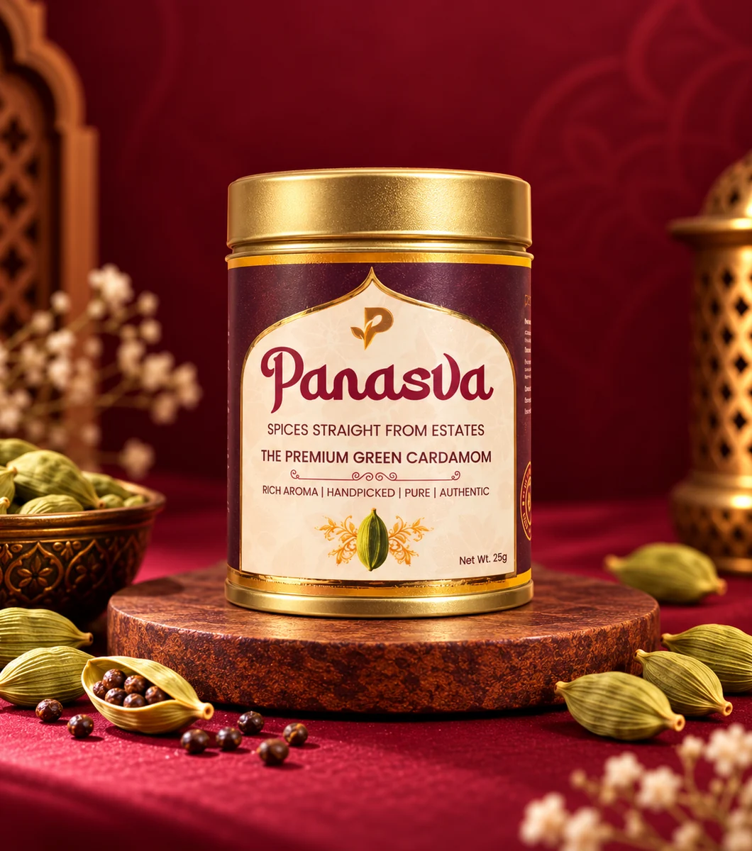 Panasva green cardamom 25 g tin