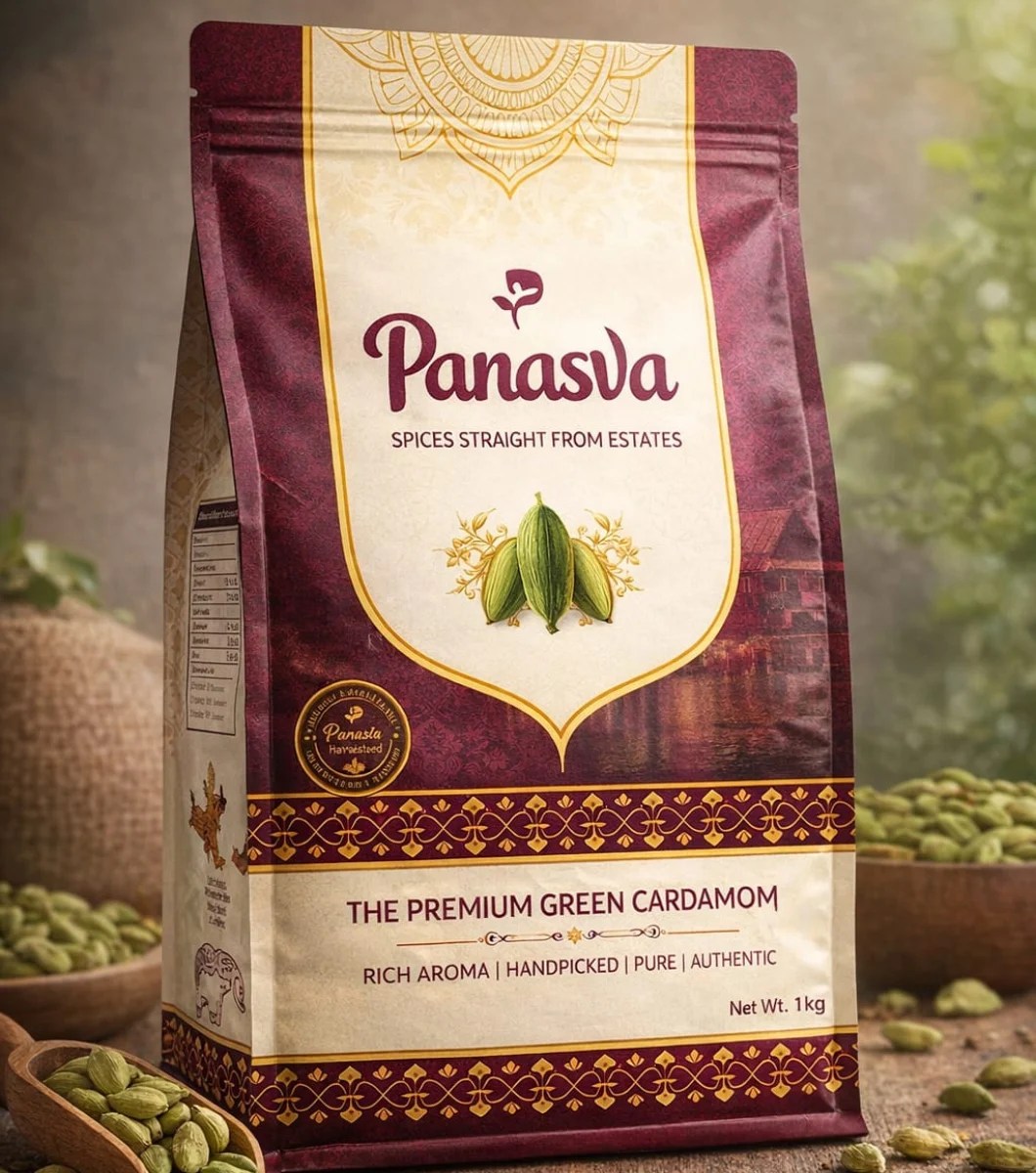 Panasva green cardamom 1 kg pouch