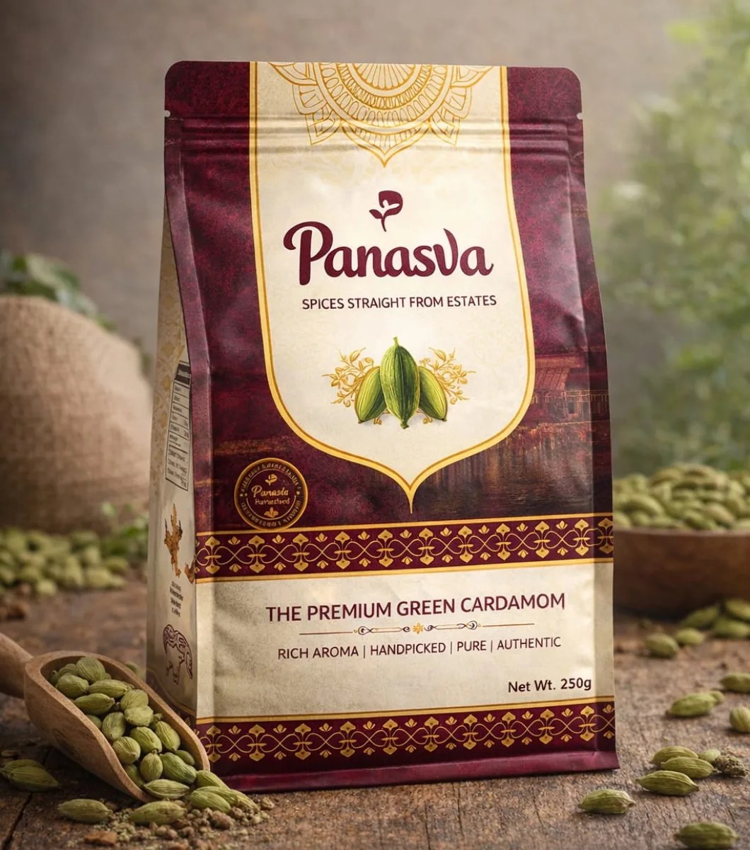 Panasva green cardamom 250 g pouch