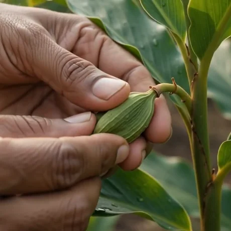 Cardamom being handpicked on the estate